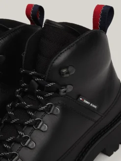 Buty Sznurowane|Buty*Tommy Hilfiger Sznurowane Buty Turystyczne Ze Skóry BLACK