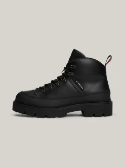 Buty Sznurowane|Buty*Tommy Hilfiger Sznurowane Buty Turystyczne Ze Skóry BLACK