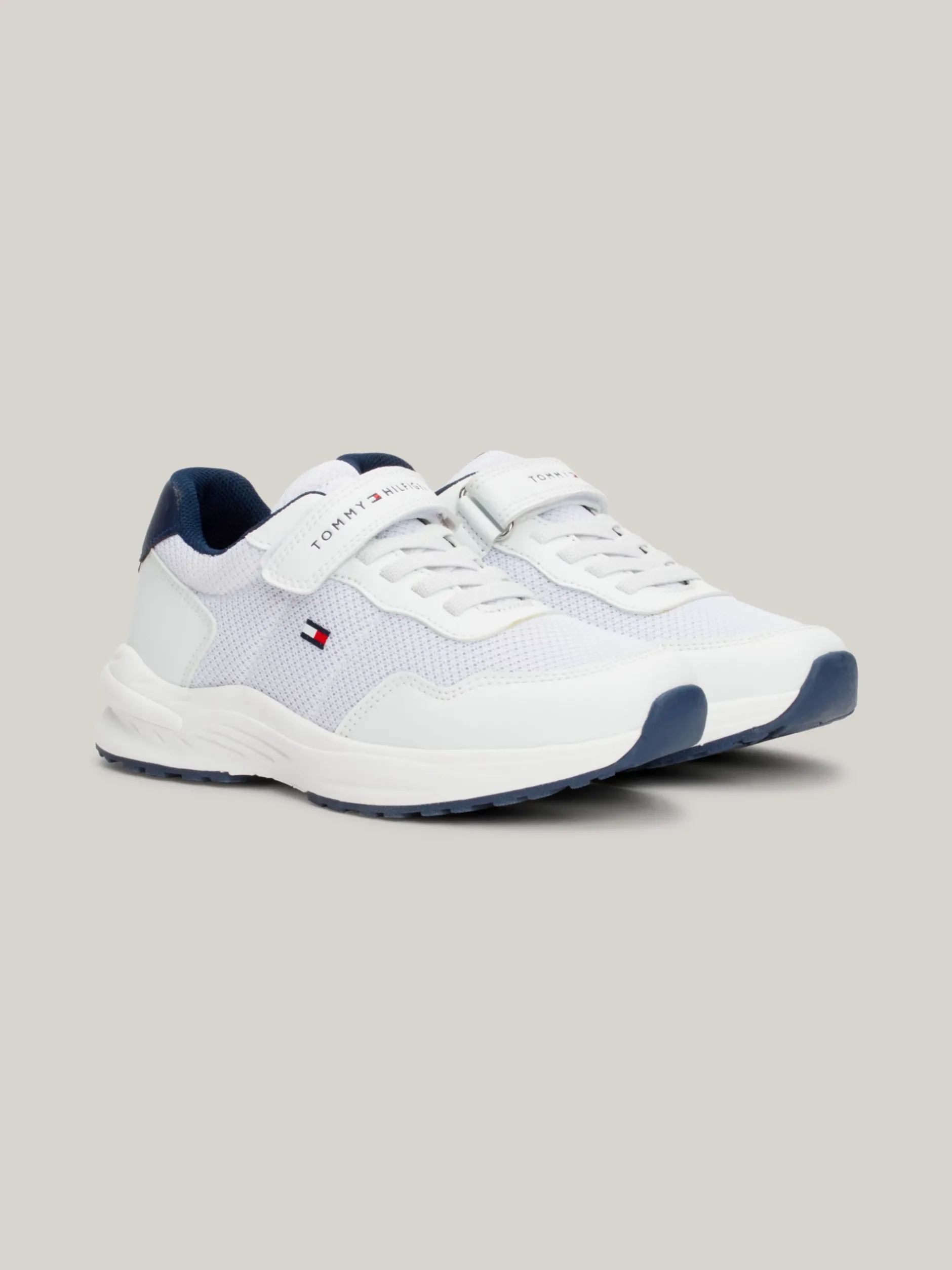 Obuwie I Akcesoria|Obuwie I Akcesoria*Tommy Hilfiger Sznurowane Buty Z Logo I Zapięciem Na Rzepy WHITE