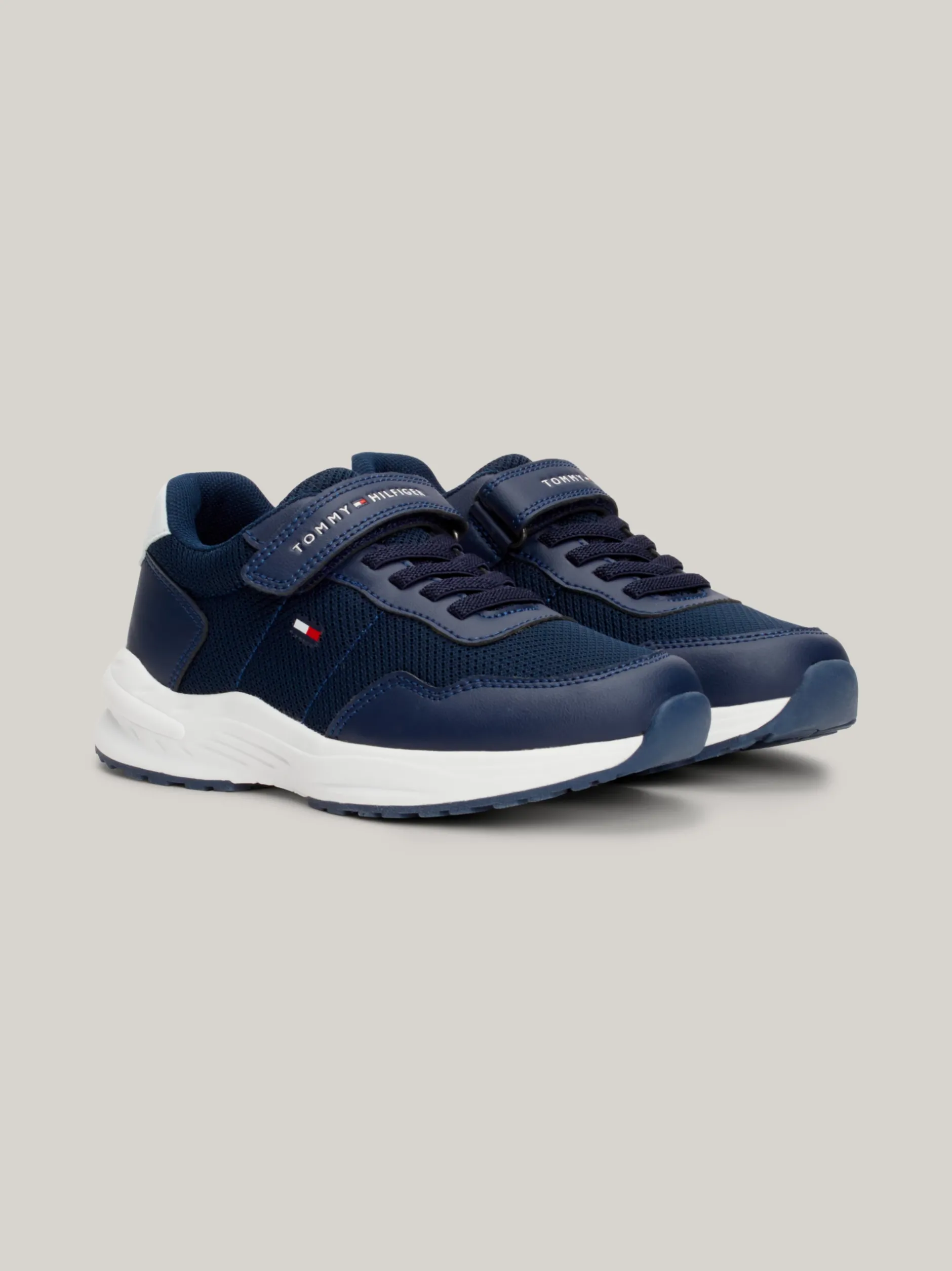 Obuwie I Akcesoria|Obuwie I Akcesoria*Tommy Hilfiger Sznurowane Buty Z Logo I Zapięciem Na Rzepy BLUE