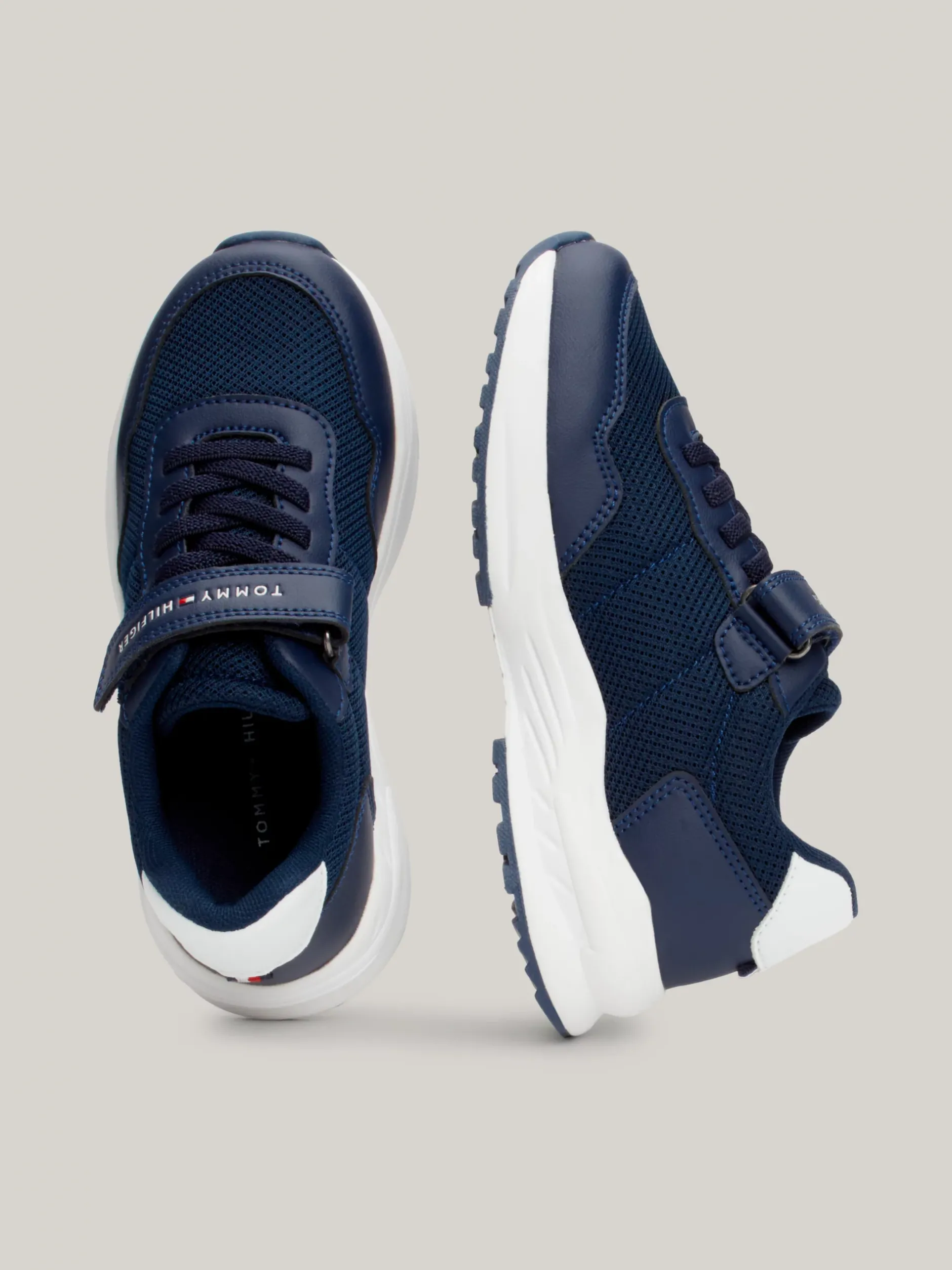 Obuwie I Akcesoria|Obuwie I Akcesoria*Tommy Hilfiger Sznurowane Buty Z Logo I Zapięciem Na Rzepy BLUE