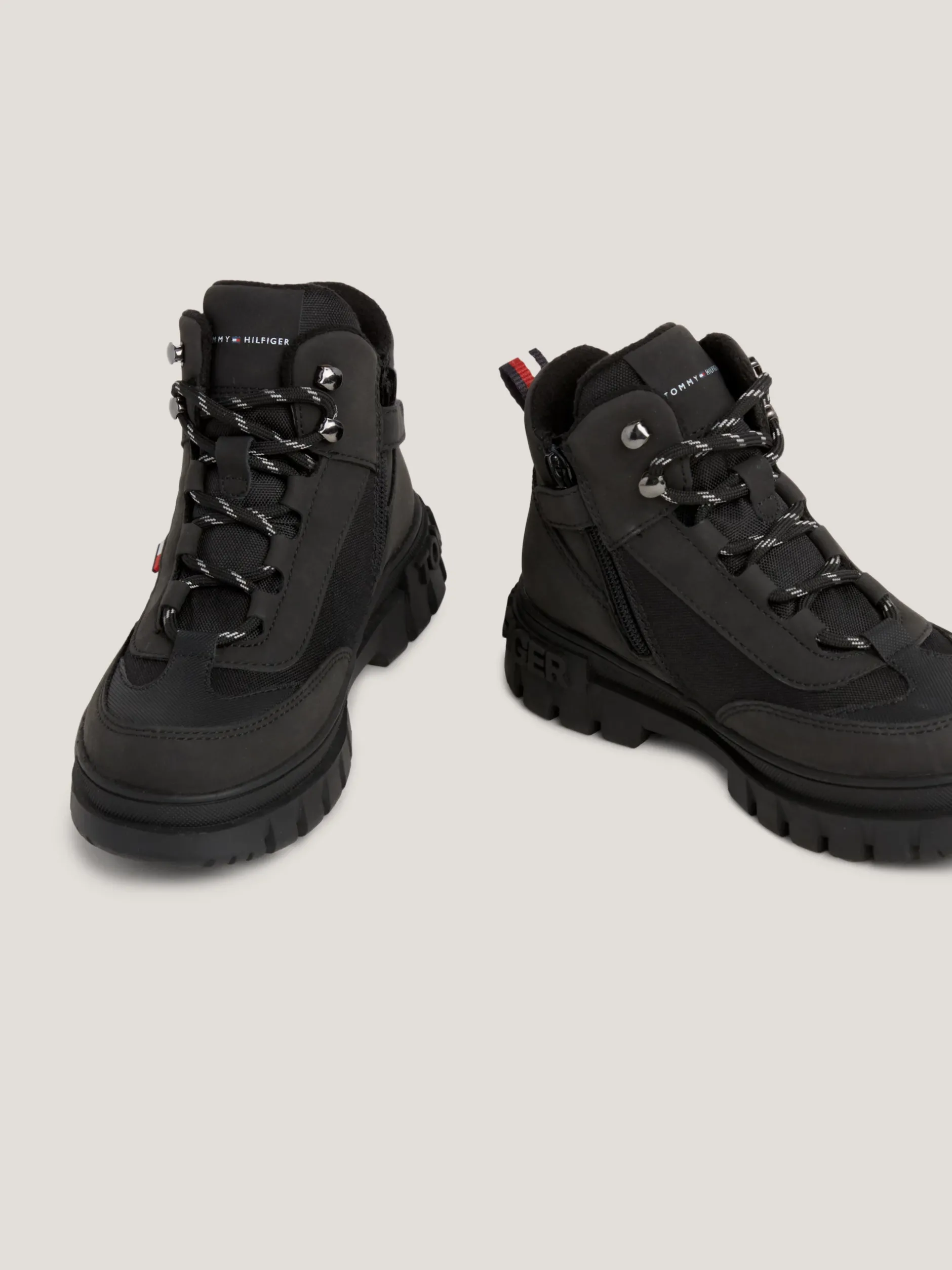Obuwie I Akcesoria*Tommy Hilfiger Sznurowane Buty Za Kostkę BLACK