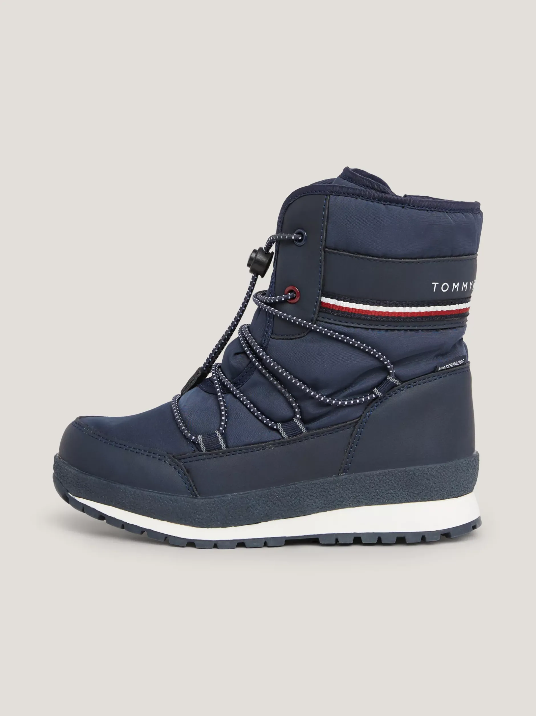 Obuwie I Akcesoria*Tommy Hilfiger Sznurowane Kozaki Z Sygnowaną Tasiemką BLUE