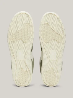 Sneakersy*Tommy Hilfiger Sznurowane Tenisówki Ze Skóry WASHED ARMY