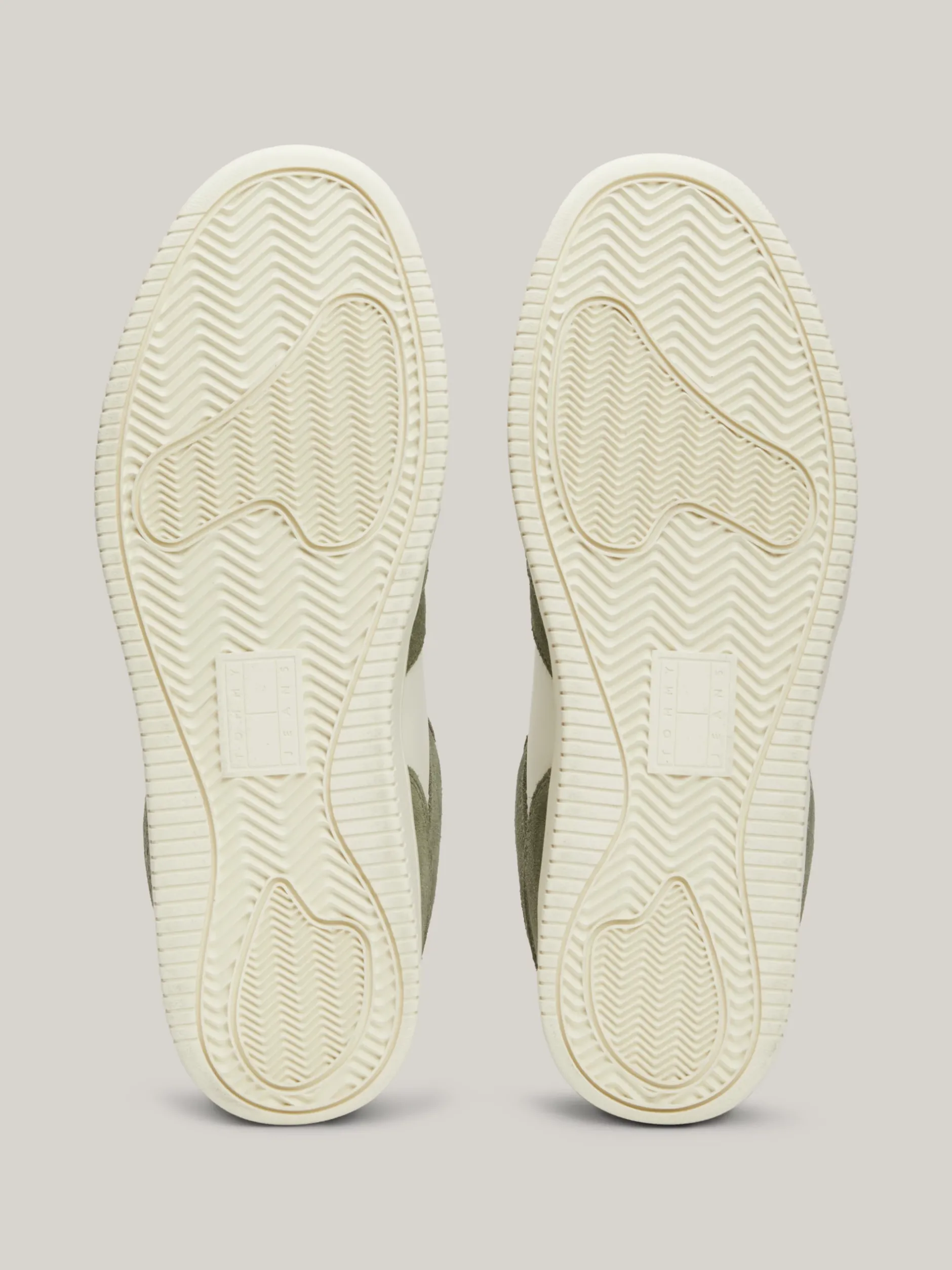 Sneakersy*Tommy Hilfiger Sznurowane Tenisówki Ze Skóry WASHED ARMY