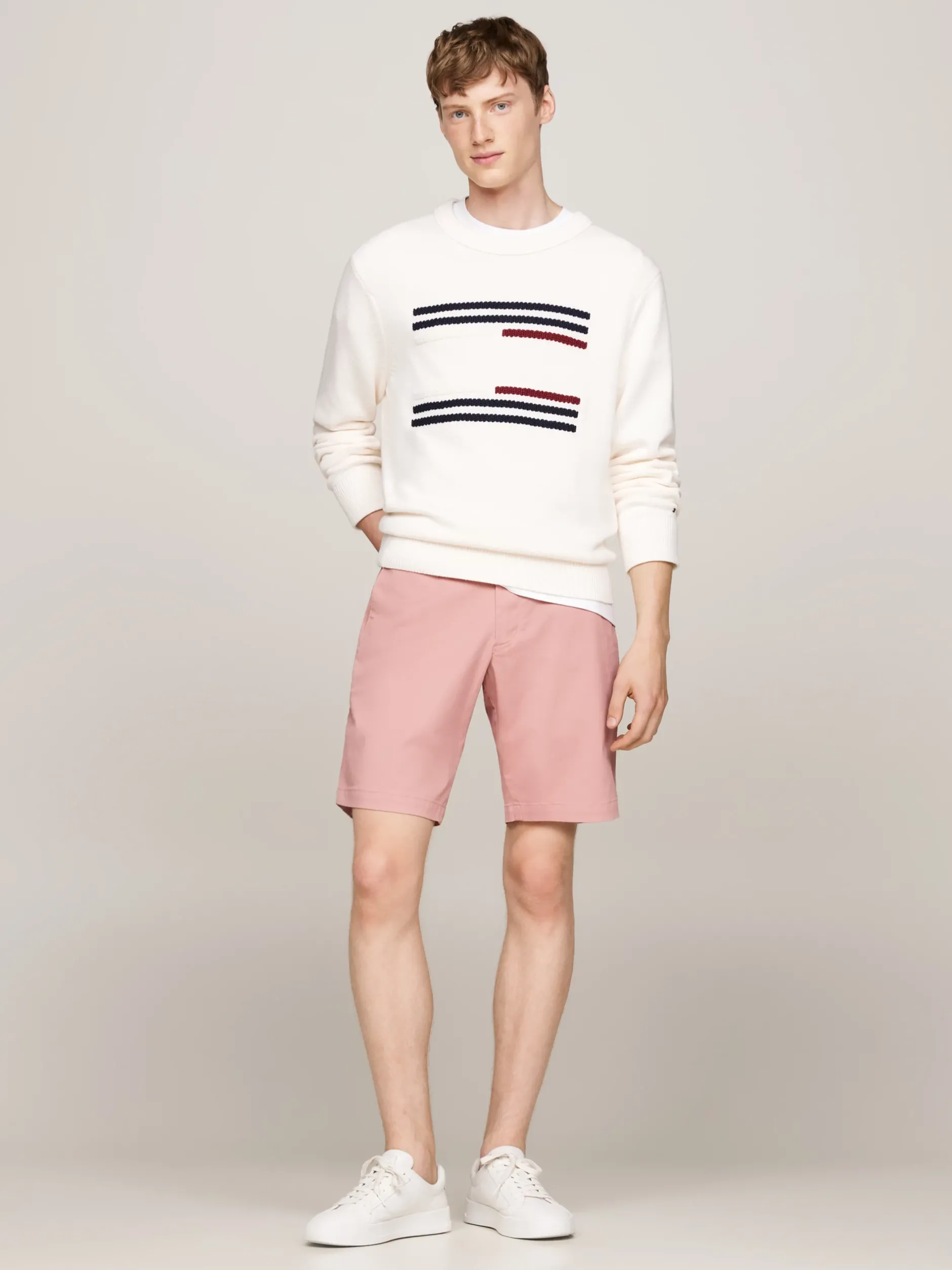 Szorty*Tommy Hilfiger Szorty Brooklyn W Stylu Chinosów Z Kolekcji 1985 TERRA PINK