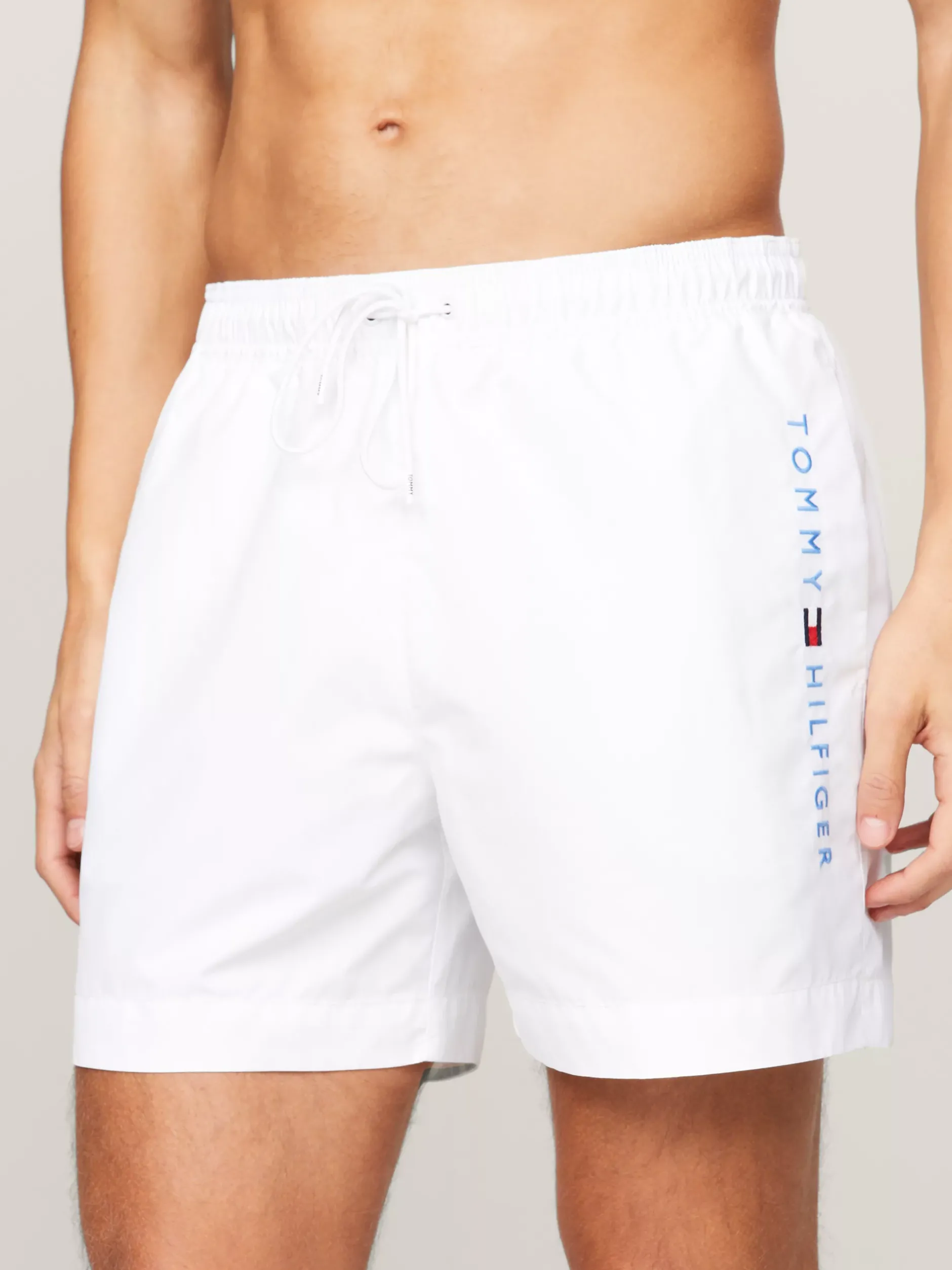 Stroje Kąpielowe*Tommy Hilfiger Szorty Do Pływania TH Original Z Troczkami TH OPTIC WHITE