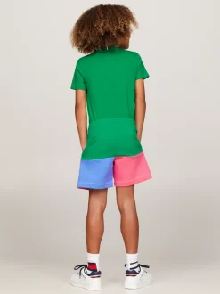 Spodnie, Szorty I Spódnice|Spodnie I Szorty*Tommy Hilfiger Szorty Dresowe Z Blokami Kolorów TH Monogram GREEN/YELLOW/PINK/BLUE