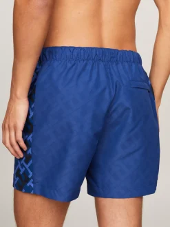 Stroje Kąpielowe*Tommy Hilfiger Szorty Kąpielowe Z Monogramem TH REACTIVE MONOGRAM DESERT SKY