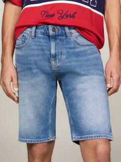 Szorty*Tommy Hilfiger Szorty Scanton Z Denimu Z Efektem Wyblaknięcia DENIM MEDIUM