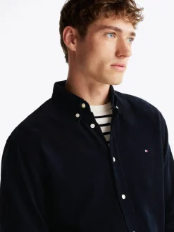 Koszule*Tommy Hilfiger Sztruksowa Koszula O Regularnym Kroju DESERT SKY