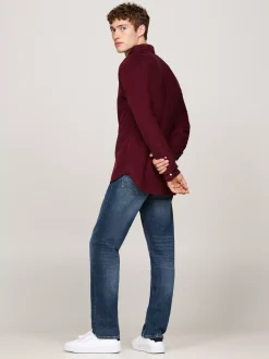 Koszule*Tommy Hilfiger Sztruksowa Koszula O Regularnym Kroju DEEP ROUGE