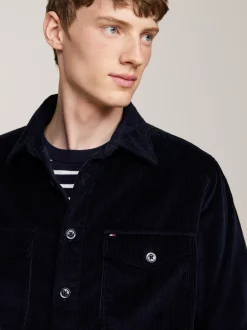 Koszule*Tommy Hilfiger Sztruksowa Koszula Wierzchnia O Luźnym Kroju DESERT SKY