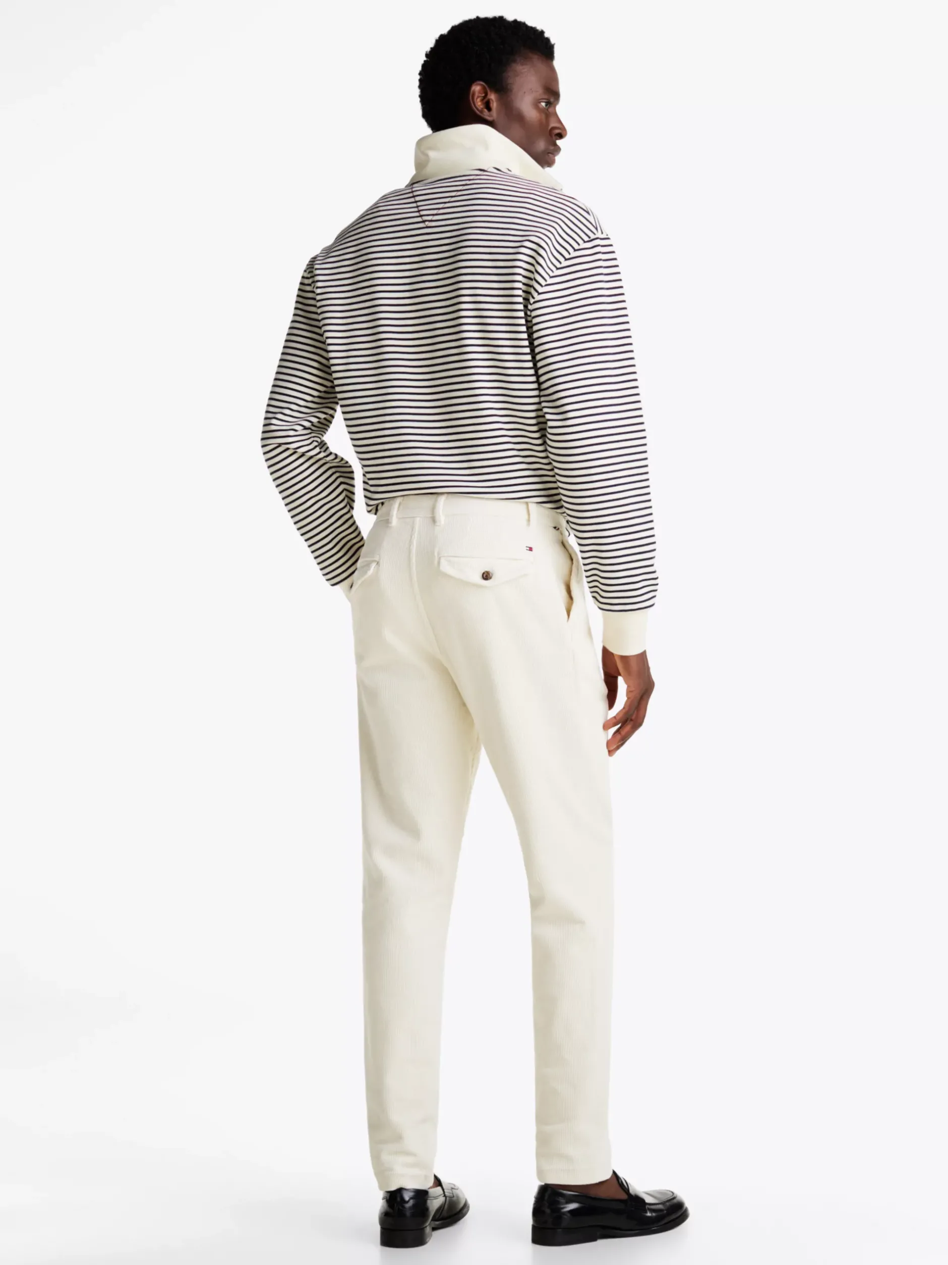 Spodnie*Tommy Hilfiger Sztruksowe Chinosy Harlem IVORY