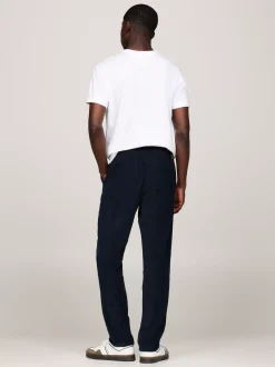 Spodnie*Tommy Hilfiger Sztruksowe Chinosy Ryan Farbowane Po Uszyciu DARK NIGHT NAVY