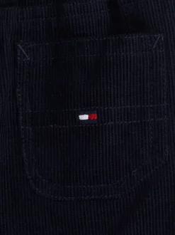 Dziewczynki|Chłopcy*Tommy Hilfiger Sztruksowe Spodnie Bojówki Z Troczkami DESERT SKY