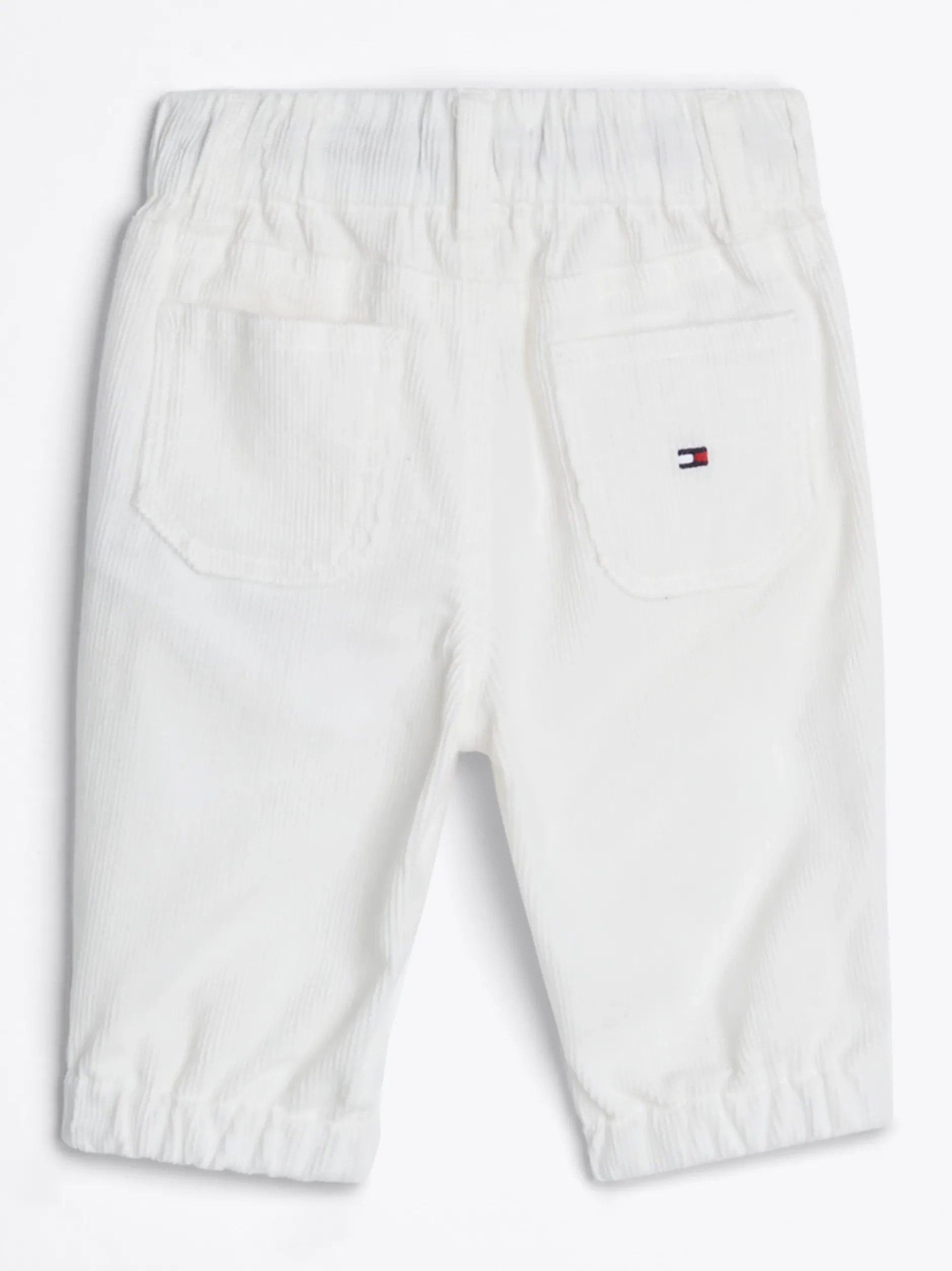 Dziewczynki|Chłopcy*Tommy Hilfiger Sztruksowe Spodnie Bojówki Z Troczkami ANCIENT WHITE