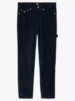 Spodnie*Tommy Hilfiger Sztruksowe Spodnie Typu Skater DARK NIGHT NAVY