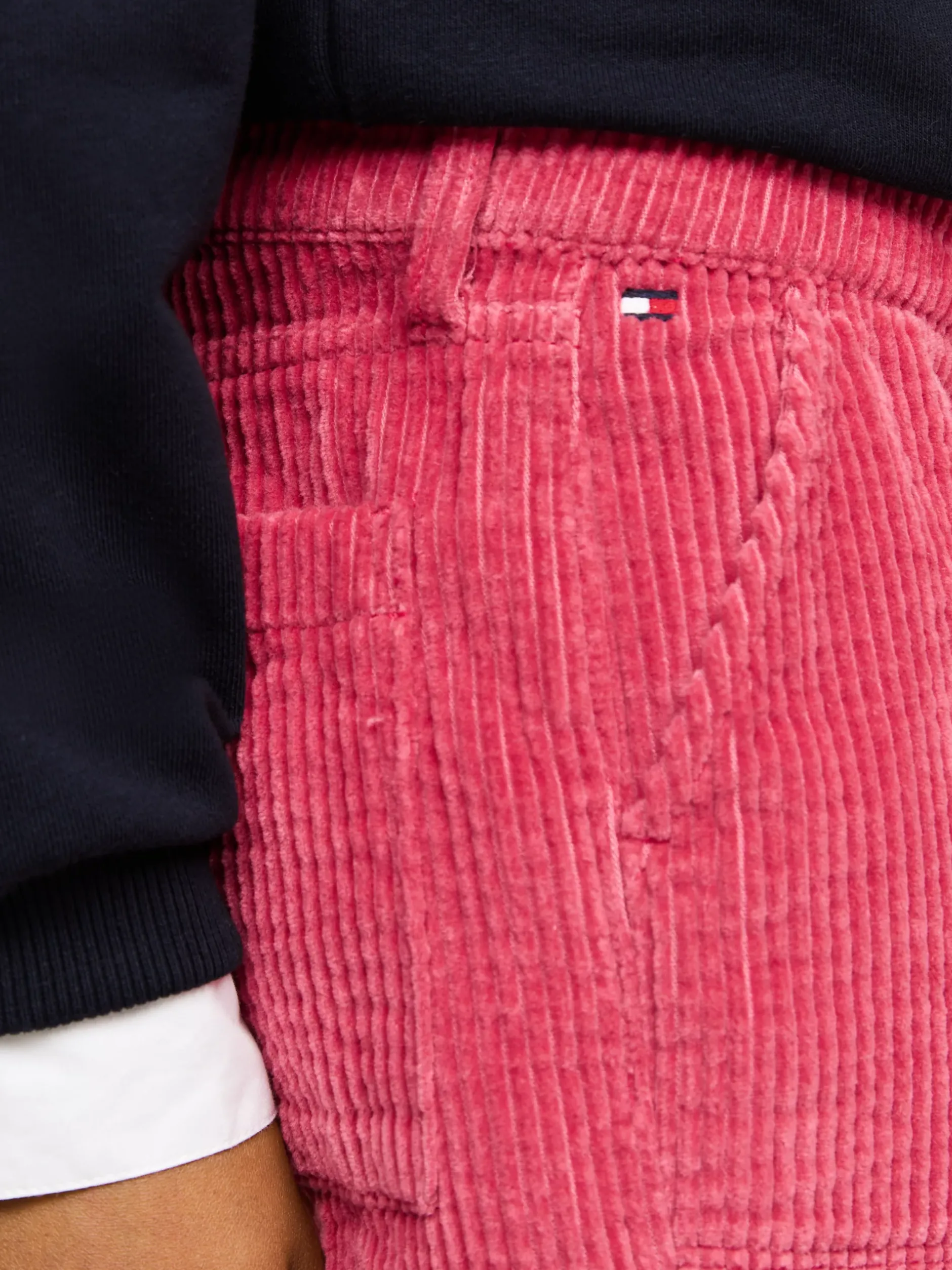 Spodnie, Szorty I Spódnice*Tommy Hilfiger Sztruksowe Spodnie Z Rozszerzanymi Nogawkami HERITAGE PINK