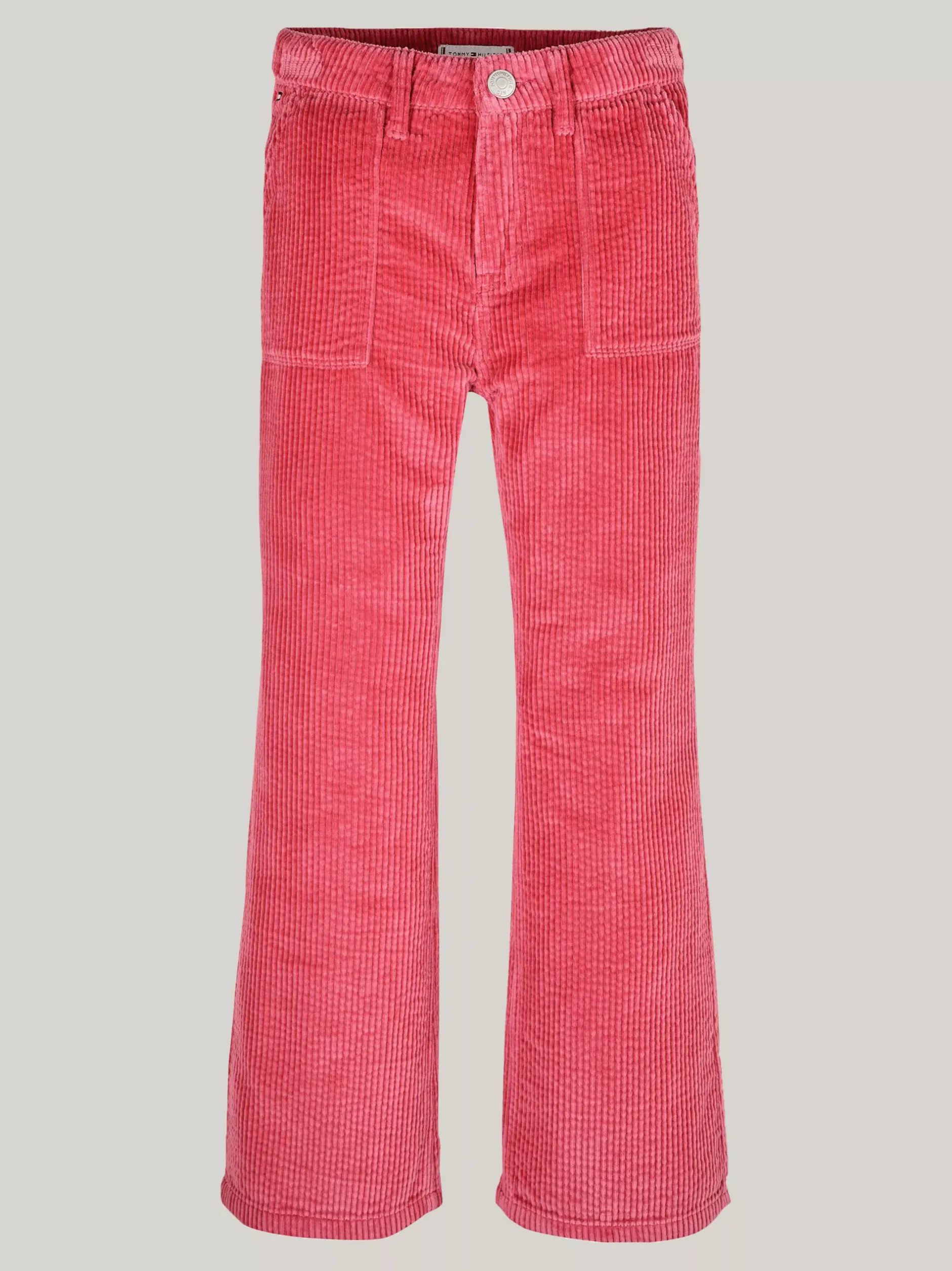 Spodnie, Szorty I Spódnice*Tommy Hilfiger Sztruksowe Spodnie Z Rozszerzanymi Nogawkami HERITAGE PINK