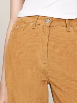 Spodnie*Tommy Hilfiger Sztruksowe Spodnie Z Szerokimi Nogawkami GENTLE GOLD