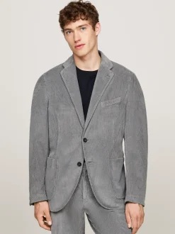 Garnitury I Kostiumy*Tommy Hilfiger Sztruksowy Garnitur O Wąskim Kroju GREY