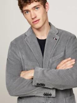 Garnitury I Kostiumy*Tommy Hilfiger Sztruksowy Garnitur O Wąskim Kroju GREY