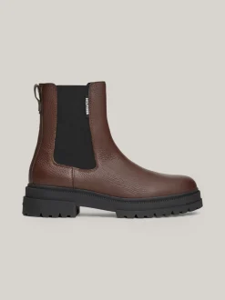 Sztyblety|Buty*Tommy Hilfiger Sztyblety Z Groszkowanej Skóry Z Protektorem COCOA