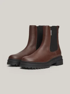 Sztyblety|Buty*Tommy Hilfiger Sztyblety Z Groszkowanej Skóry Z Protektorem COCOA