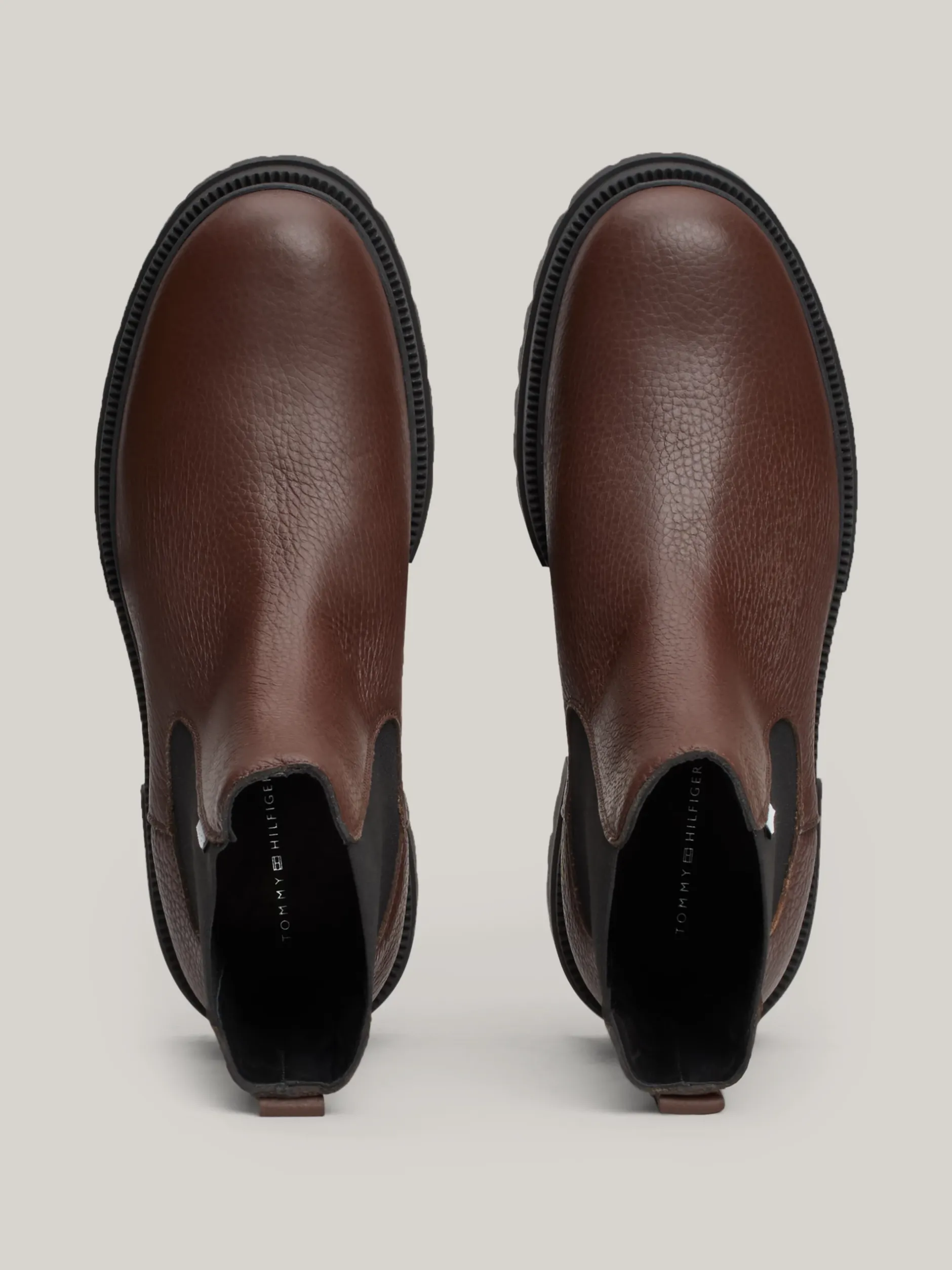 Sztyblety|Buty*Tommy Hilfiger Sztyblety Z Groszkowanej Skóry Z Protektorem COCOA