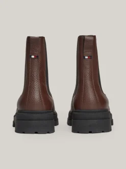 Sztyblety|Buty*Tommy Hilfiger Sztyblety Z Groszkowanej Skóry Z Protektorem COCOA