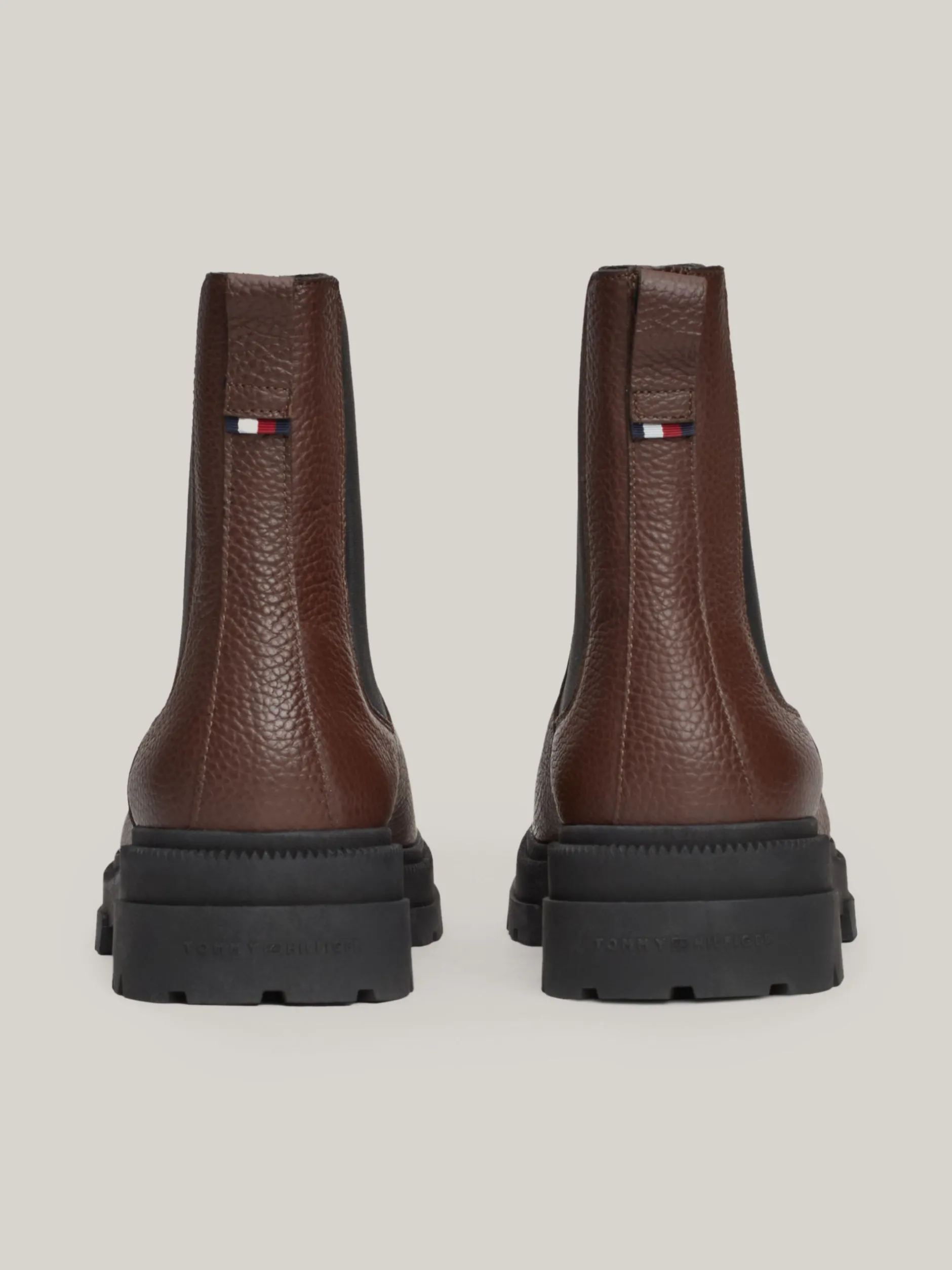Sztyblety|Buty*Tommy Hilfiger Sztyblety Z Groszkowanej Skóry Z Protektorem COCOA