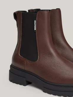 Sztyblety|Buty*Tommy Hilfiger Sztyblety Z Groszkowanej Skóry Z Protektorem COCOA