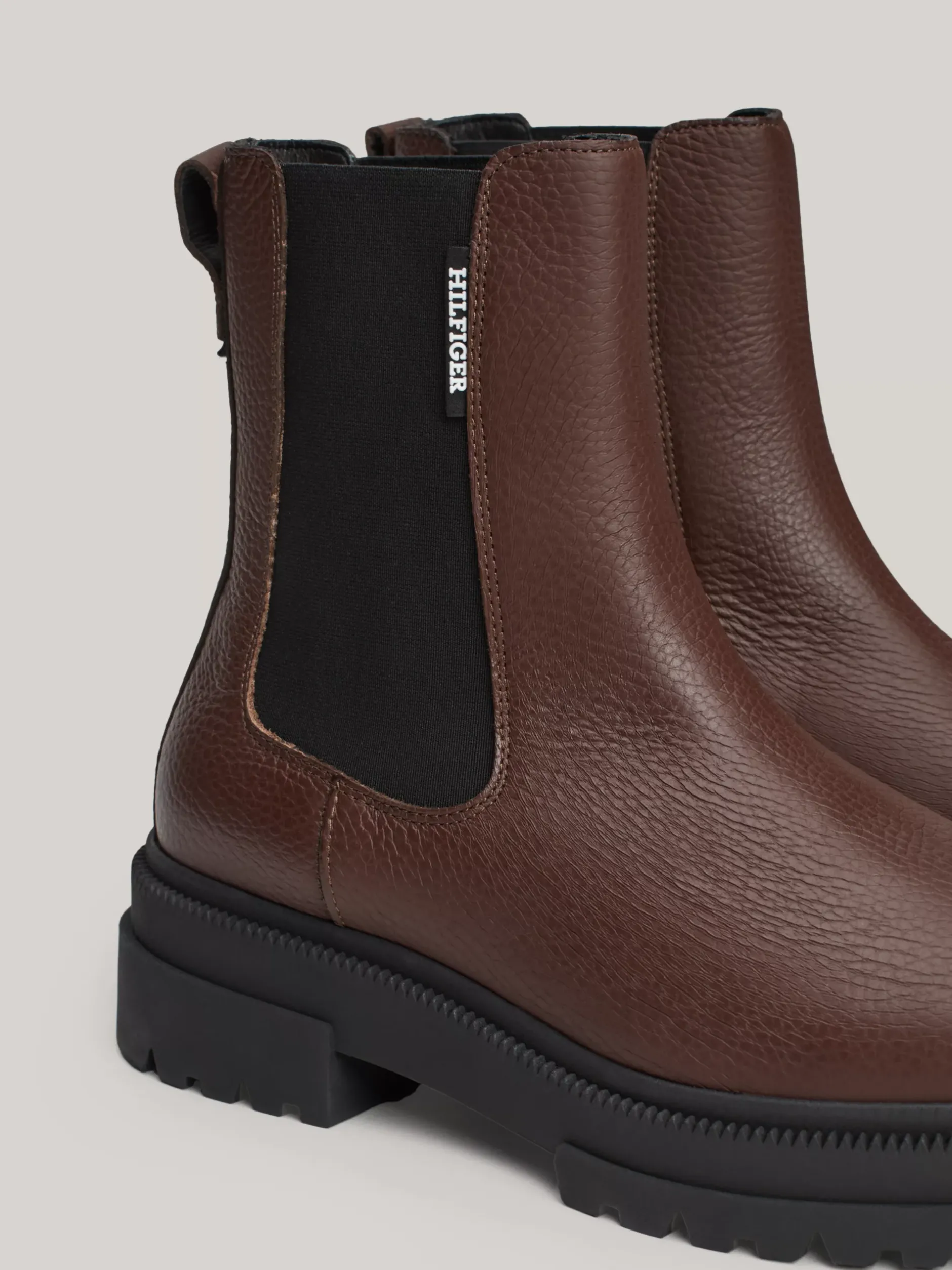 Sztyblety|Buty*Tommy Hilfiger Sztyblety Z Groszkowanej Skóry Z Protektorem COCOA