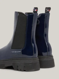 Obuwie I Akcesoria*Tommy Hilfiger Sztyblety Z Lakierowanym Wykończeniem BLUE