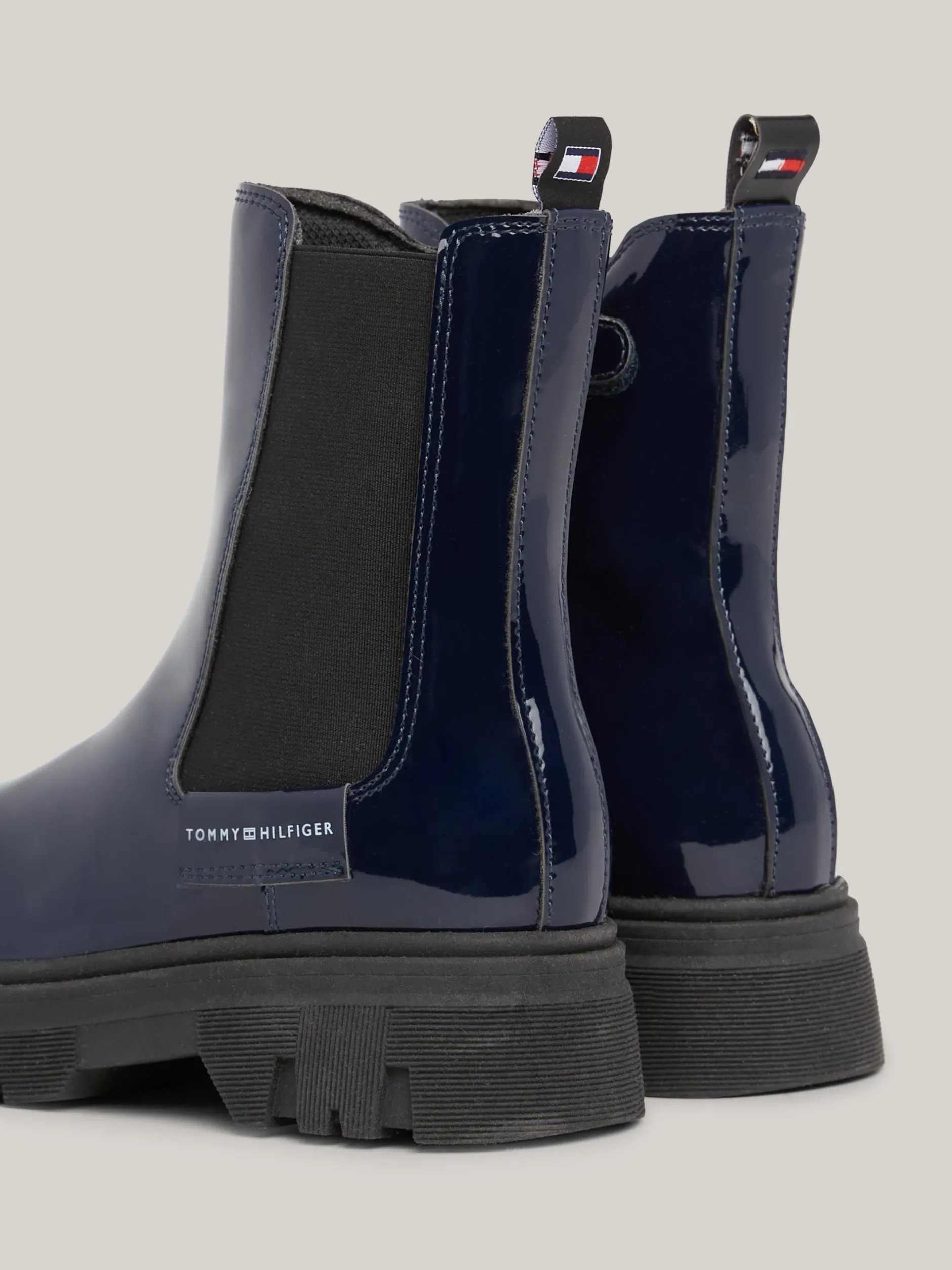 Obuwie I Akcesoria*Tommy Hilfiger Sztyblety Z Lakierowanym Wykończeniem BLUE
