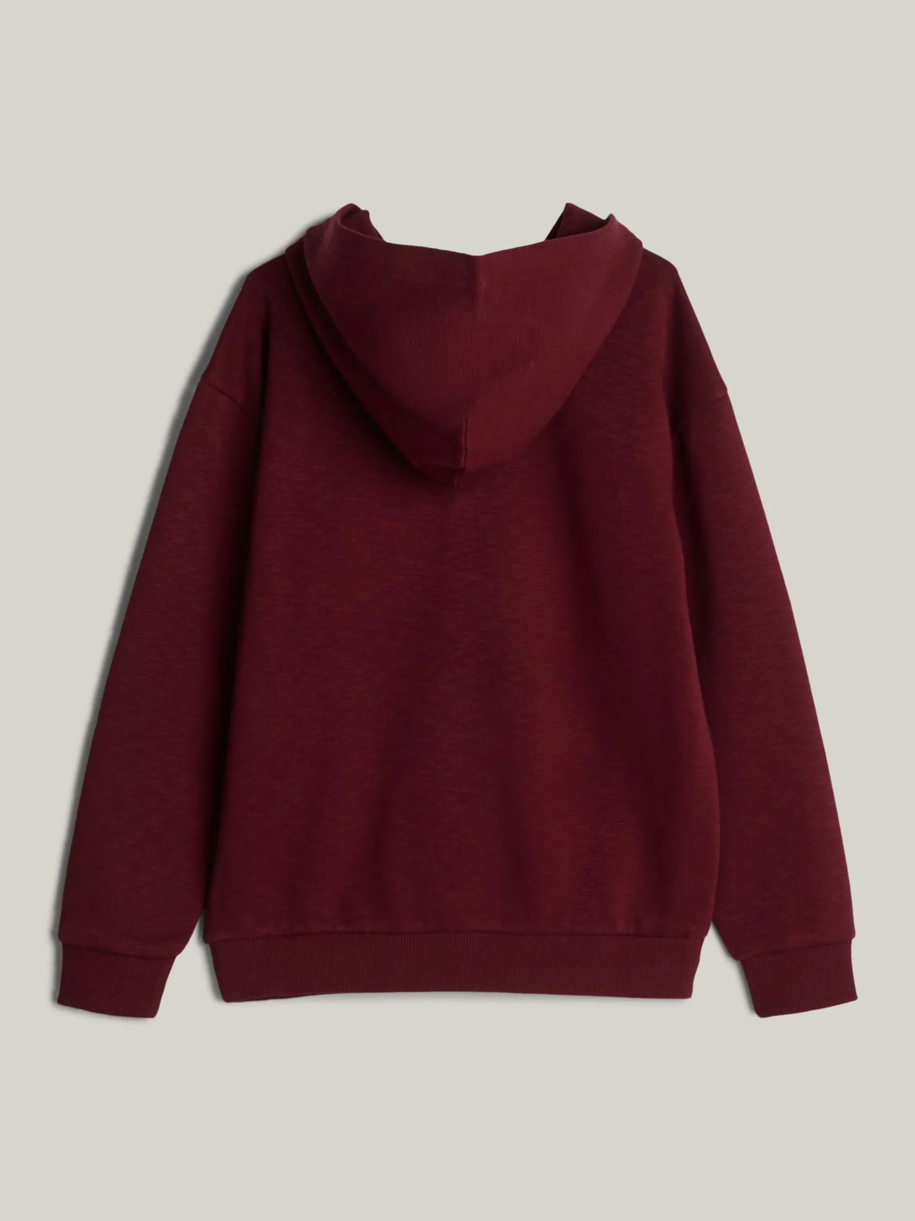 Bluzy Dresowe I Z Kapturem*Tommy Hilfiger Teksturowana Bluza Adaptive Z Kapturem I Logo DEEP ROUGE
