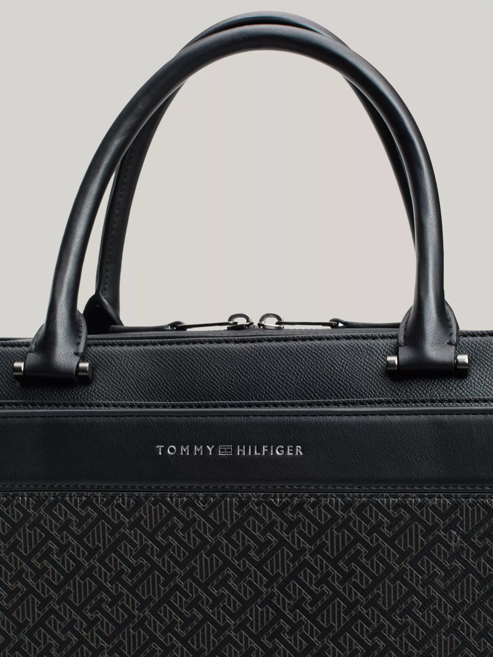 Torby Na Laptopa*Tommy Hilfiger Teksturowana Torba Na Laptop TH MONOGRAM
