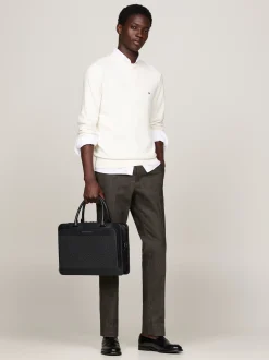 Torby Na Laptopa*Tommy Hilfiger Teksturowana Torba Na Laptop TH MONOGRAM