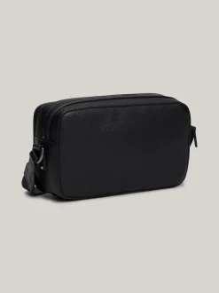 Torebki Na Pasku*Tommy Hilfiger Teksturowana Torba Reporterka TH Business BLACK