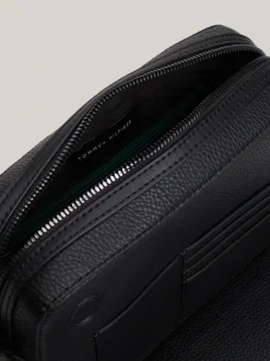 Torebki Na Pasku*Tommy Hilfiger Teksturowana Torba Reporterka TH Business BLACK