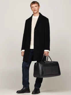 Duże Torby*Tommy Hilfiger Teksturowana Torba Weekendowa TH MONOGRAM