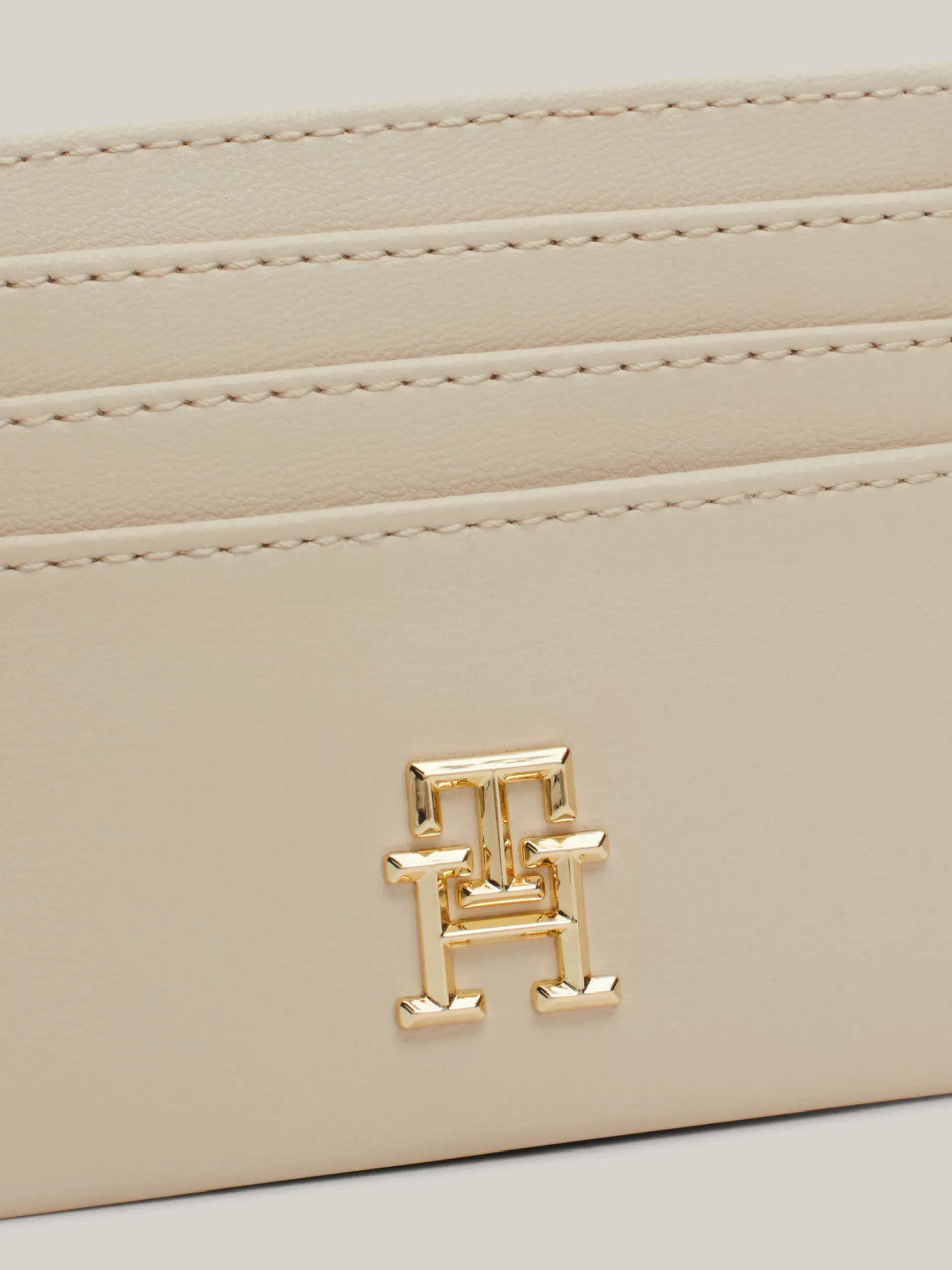 Portfele & Breloczki Do Kluczy*Tommy Hilfiger Teksturowane Etui Na Karty CLASSIC BEIGE