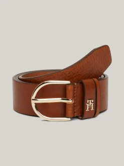 Paski*Tommy Hilfiger Teksturowany Pasek Skórzany Essential COGNAC