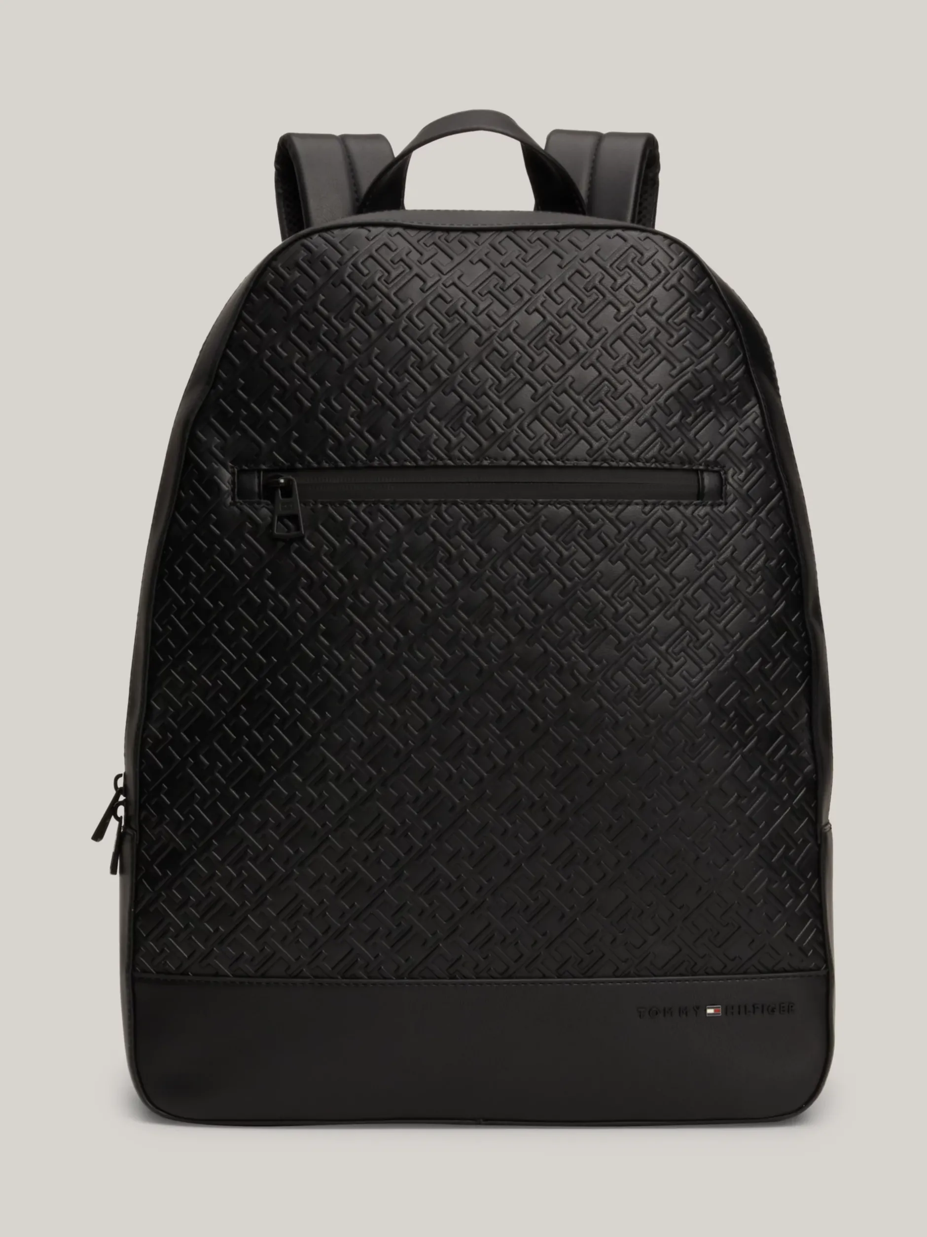 Plecaki*Tommy Hilfiger Teksturowany Plecak Z Monogramem TH BLACK