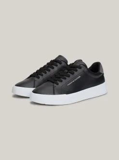 Sneakersy*Tommy Hilfiger Tenisówki Essential O Groszkowej Fakturze BLACK / BLACK