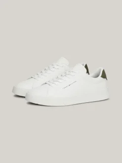 White Trainers|Sneakersy*Tommy Hilfiger Tenisówki Essential O Groszkowej Fakturze ARMY GREEN