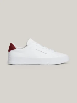 White Trainers|Sneakersy*Tommy Hilfiger Tenisówki Essential O Groszkowej Fakturze ROUGE