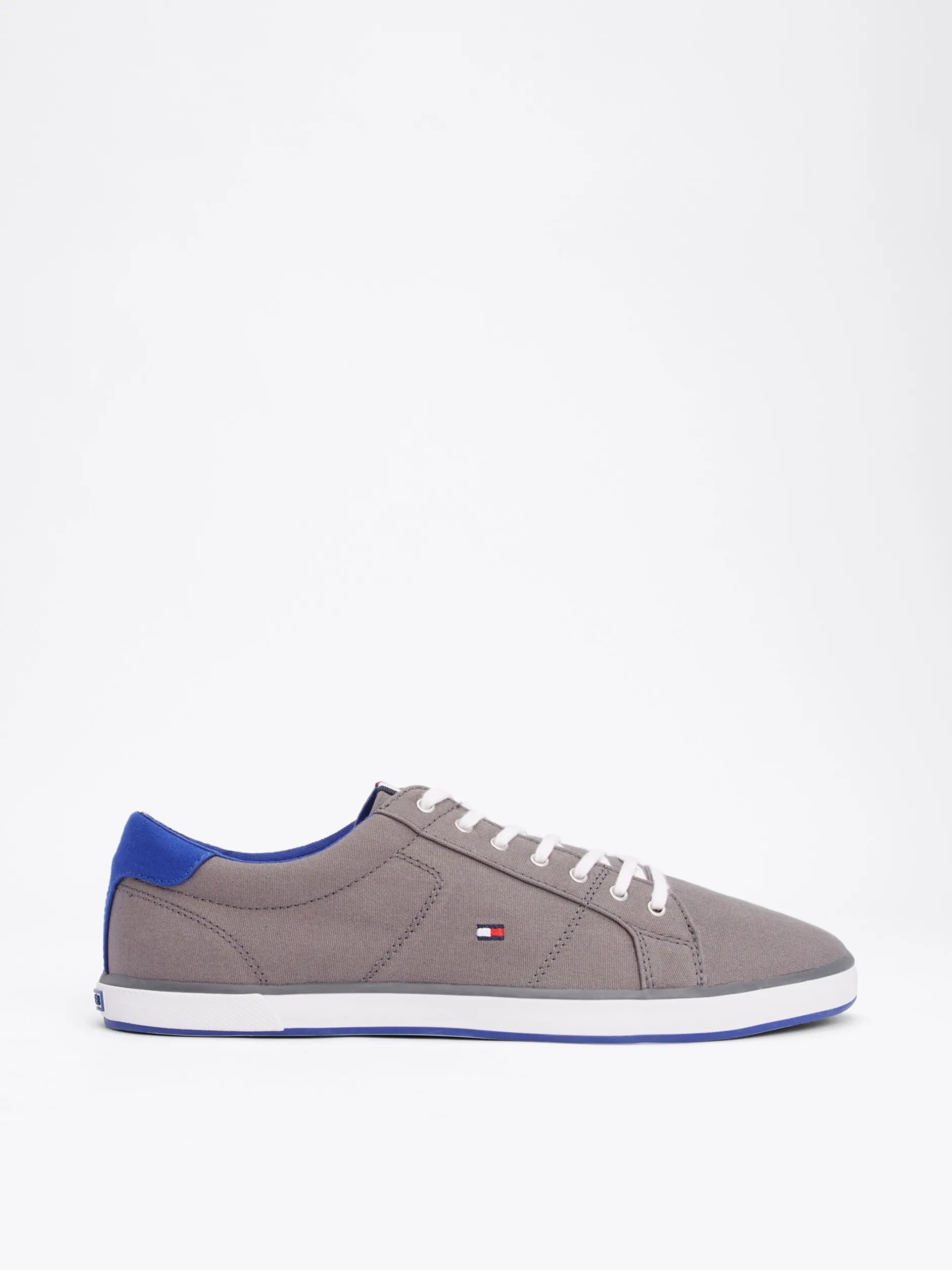 Sneakersy*Tommy Hilfiger Tenisówki Płócienne Sznurowane STEEL GREY