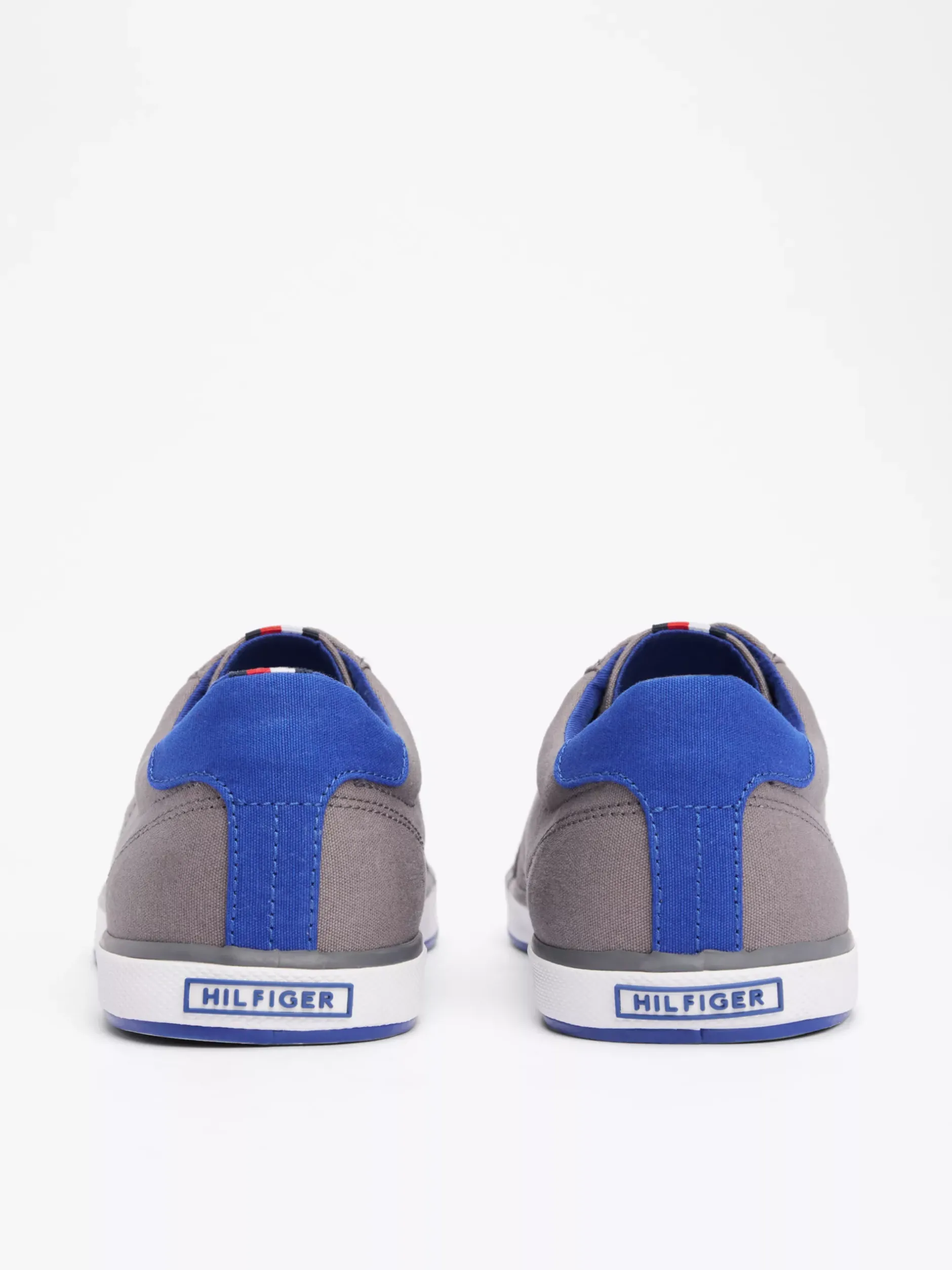 Sneakersy*Tommy Hilfiger Tenisówki Płócienne Sznurowane STEEL GREY